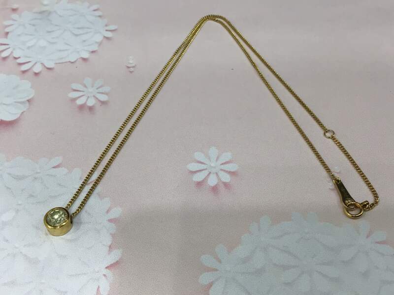 18金 ダイヤモンド プチネックレス をお買取しました。