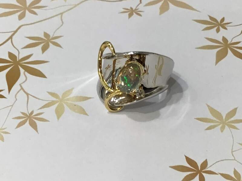 18金 プラチナ コンビ リング をお買取しました。