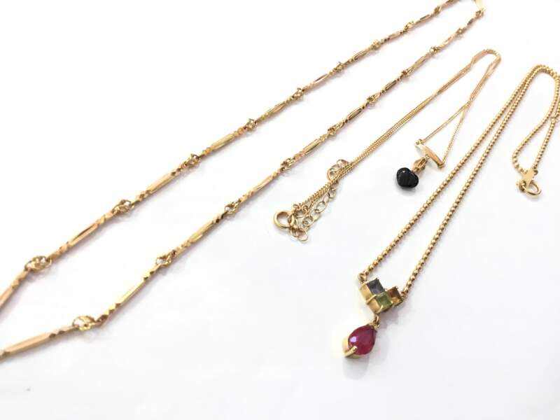 18金 ネックレス ルビー をお買取しました。