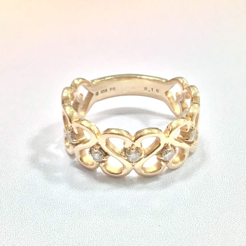 ダイヤモンド 18金 ピンクゴールド リング をお買取しました。