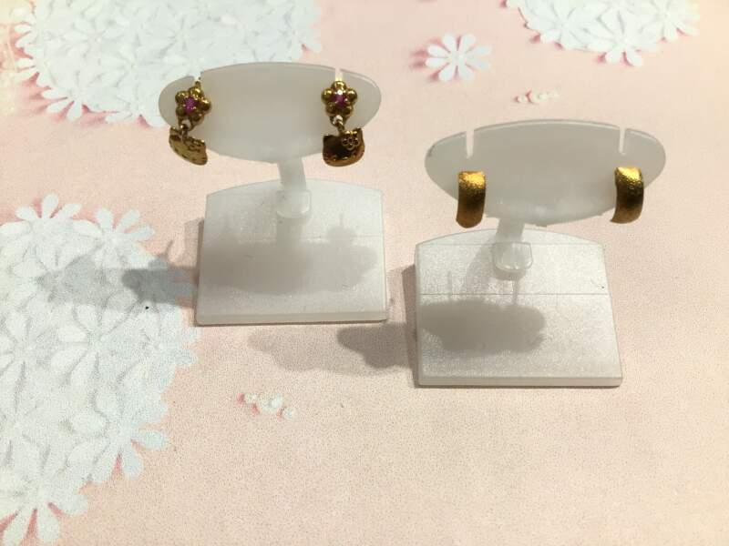 18金 ピアス お買取りしました．さ