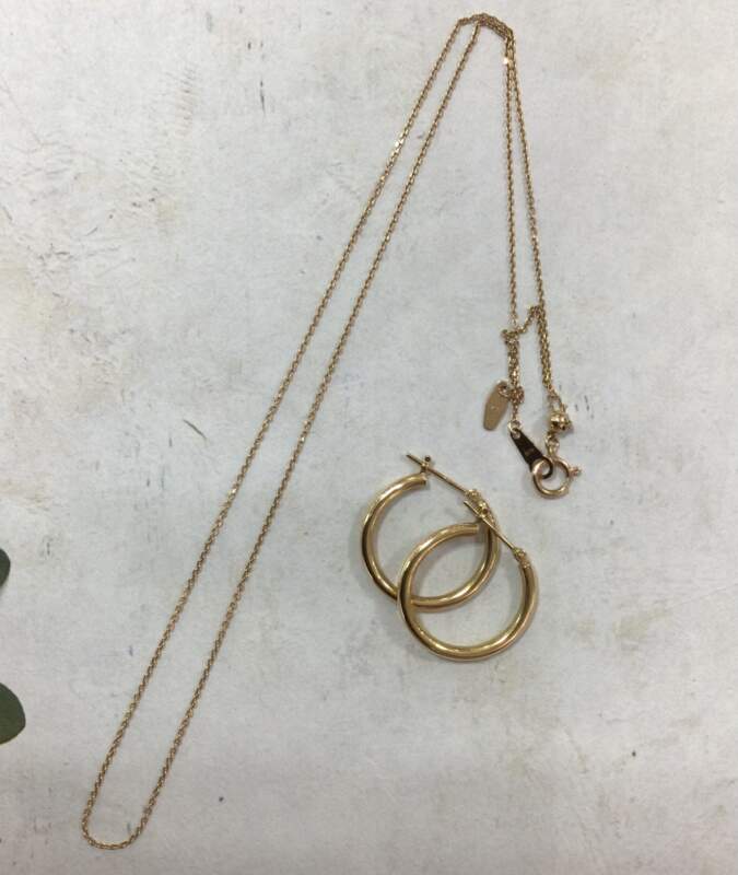 K18 イエローゴールド ネックレス ピアス お買取りしました