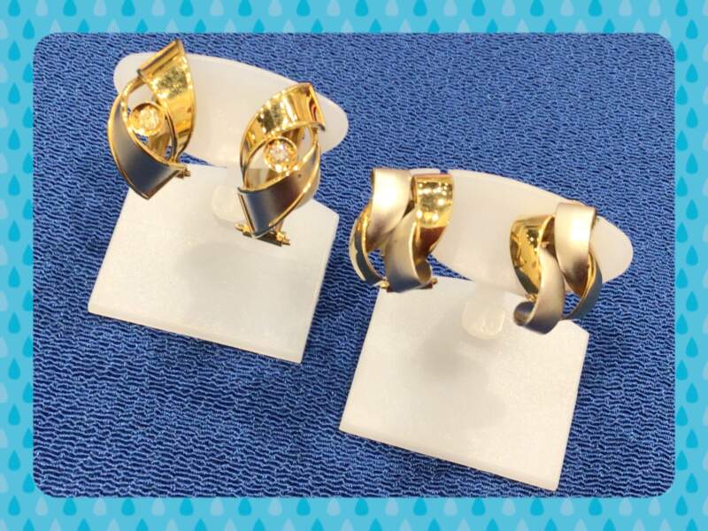 18金 プラチナ900 イヤリング をお買取致しました。