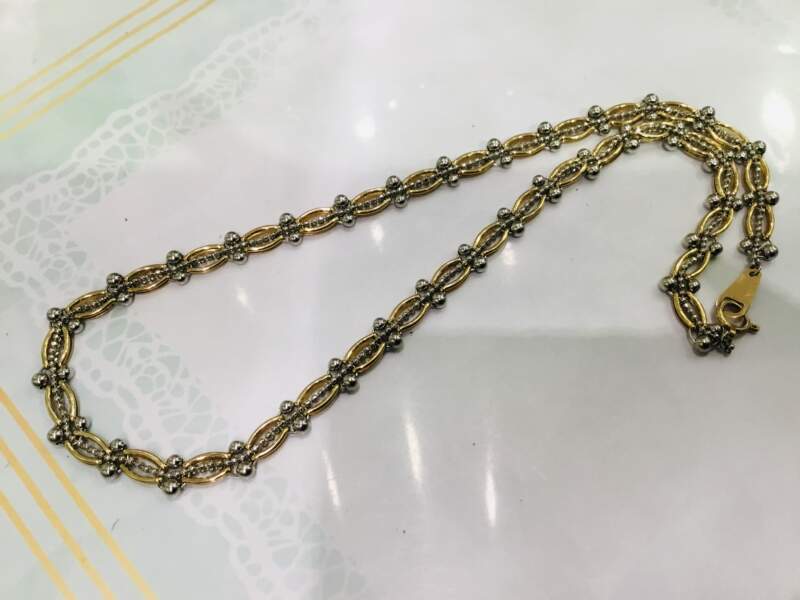 K18/PT850 コンビ ネックレスをお買い取りしました。