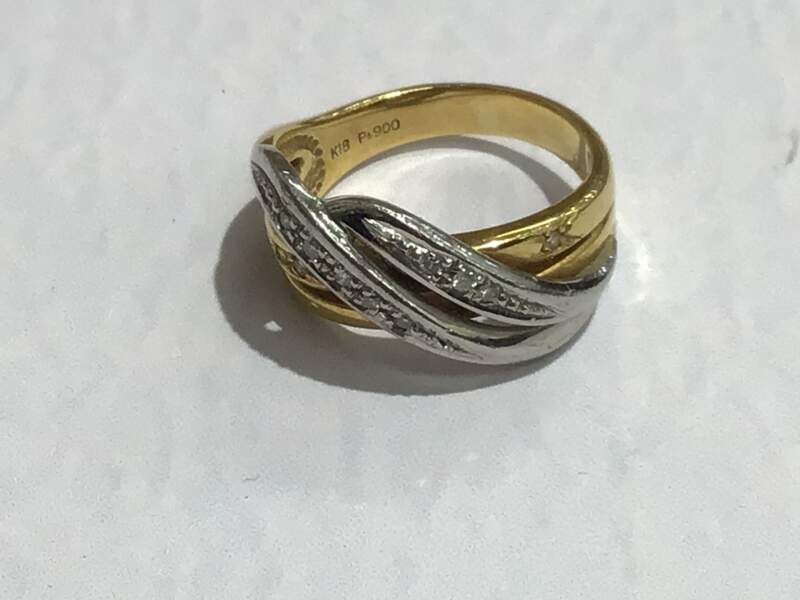 18金・プラチナ900 リング をお買取りしました。