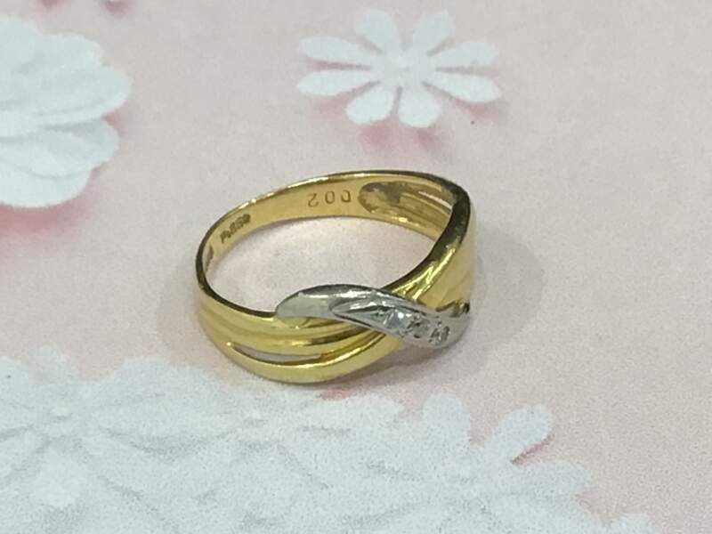 18金 プラチナ ダイヤモンド リング お買取りしました。