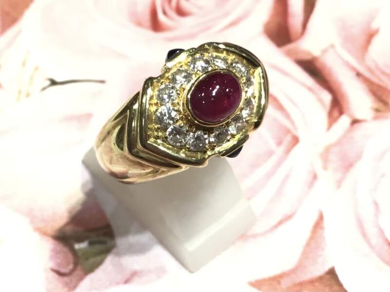 ダイヤモンド ルビー 18金 リング をお買取致しました。