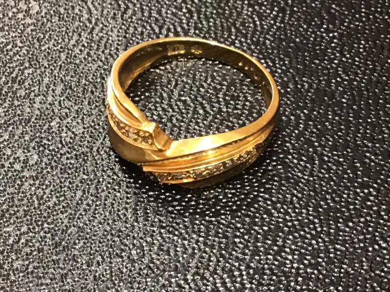 K18金 透明石リング お買い取り致しました