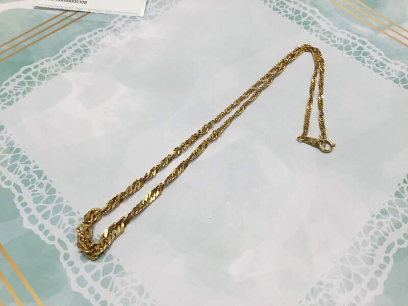 18金 地金ネックレス をお買取しました。