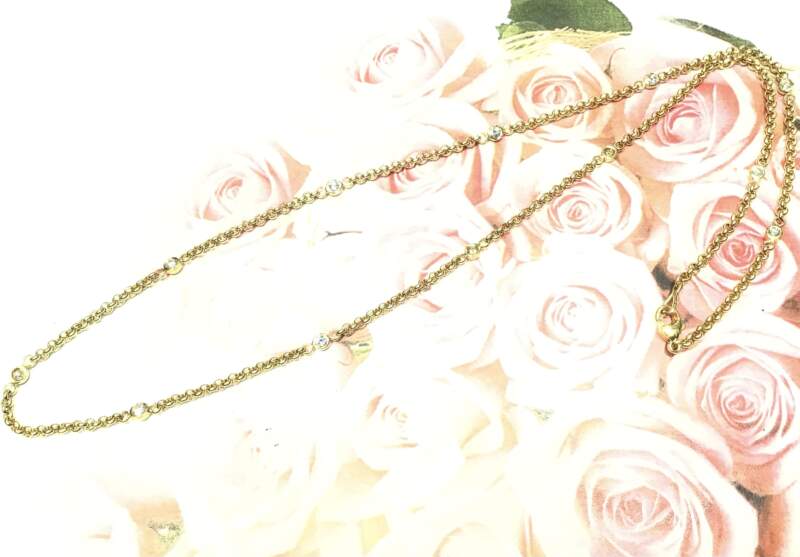 ダイヤモンド 18金 イエローゴールド ネックレス をお買取しました。