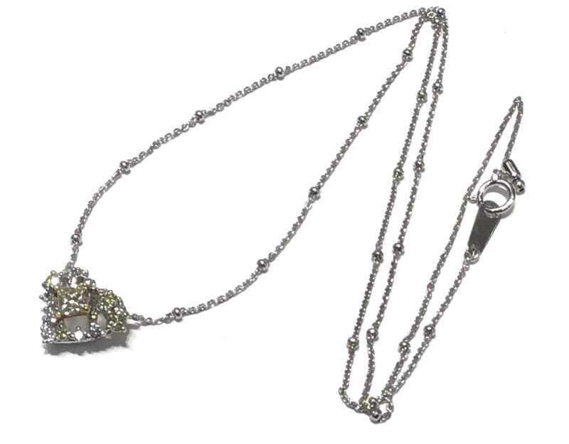 18金 18金ホワイトゴールド ダイヤモンド ネックレス をお買取しました。