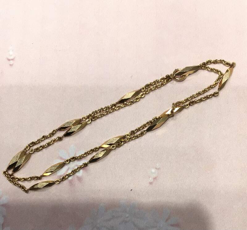 K18イエローゴールドネックレスをお買取しました。