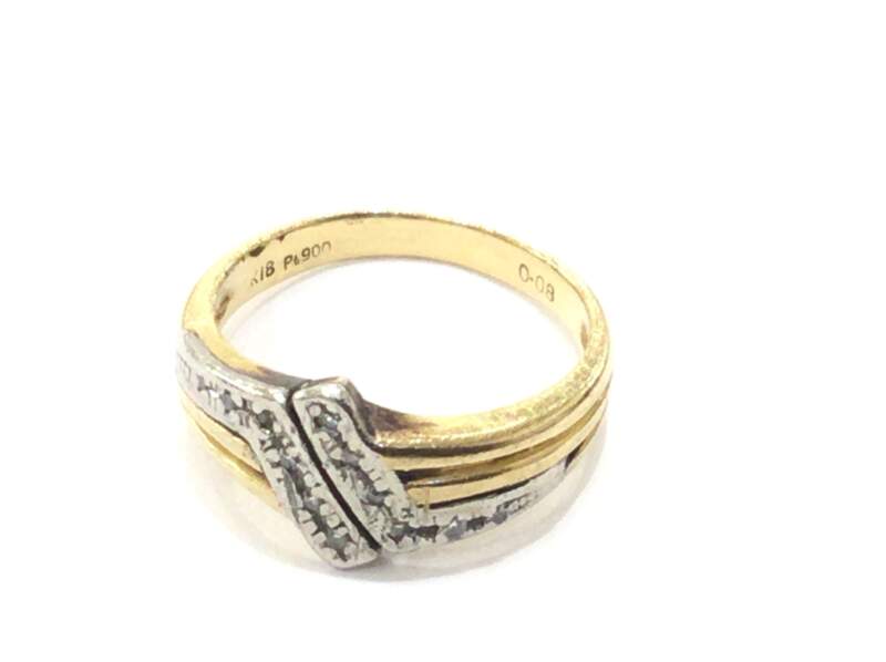 ダイヤモンド 18金イエローゴールド プラチナ900 リング をお買取しました。