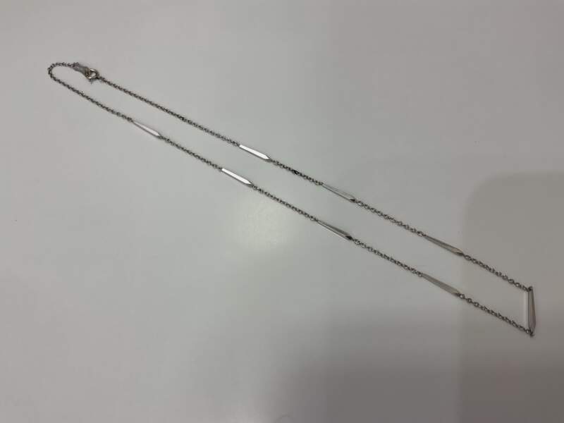 14金 ホワイトゴールド ネックレス をお買取しました。