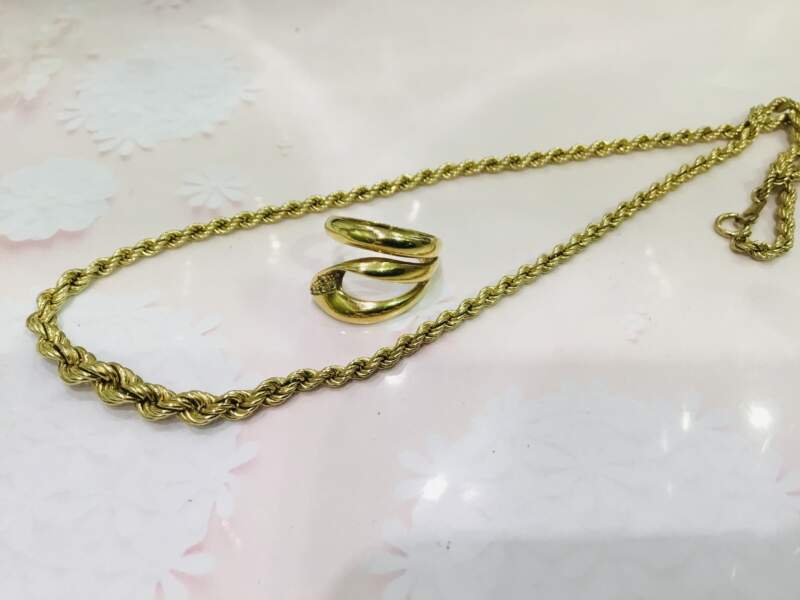 K18 指輪 ネックレスをお買い取りしました。