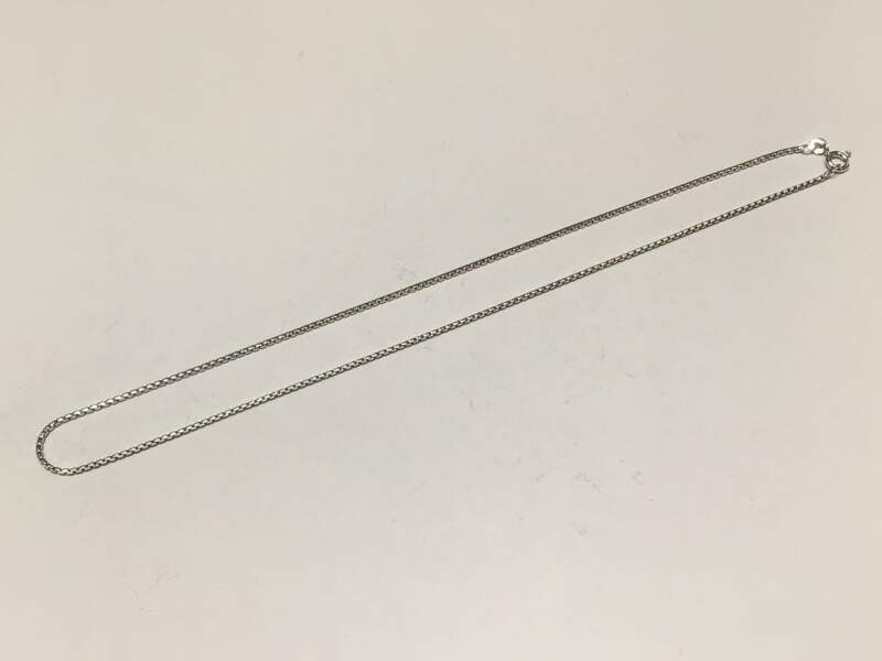 18金 ホワイトゴールド ネックレス をお買取しました。