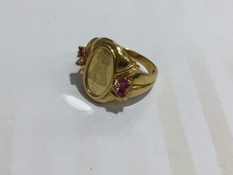 24金プレート 18金 イエローゴールド リング をお買取りしました。