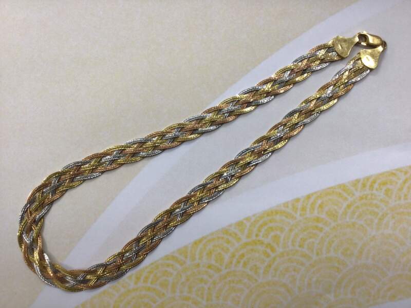18金 3カラー ネックレス をお買取りしました。