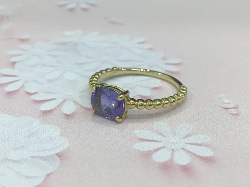 タンザナイト 18金 イエローゴールド リング をお買取しました。