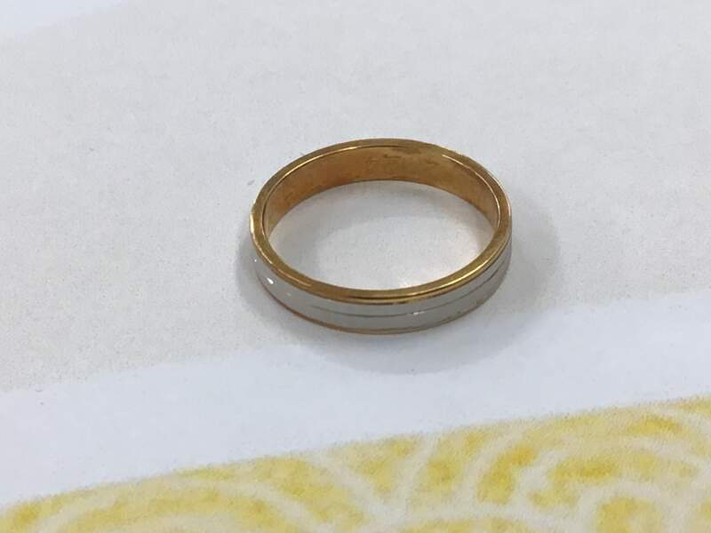 18金 プラチナ900 コンビ リング をお買取りしました。