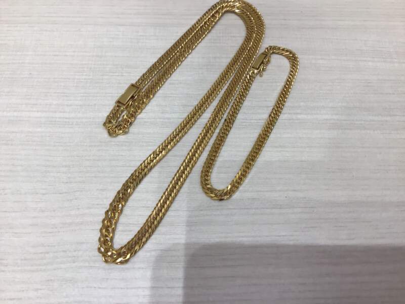 K18喜平　ネックレス・ブレスレット買取りました。