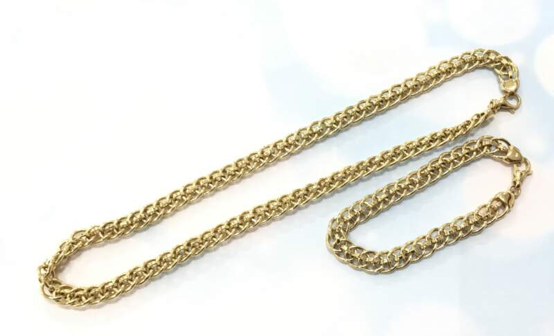 18金 イエローゴールド ネックレス ブレスレット をお買取しました。