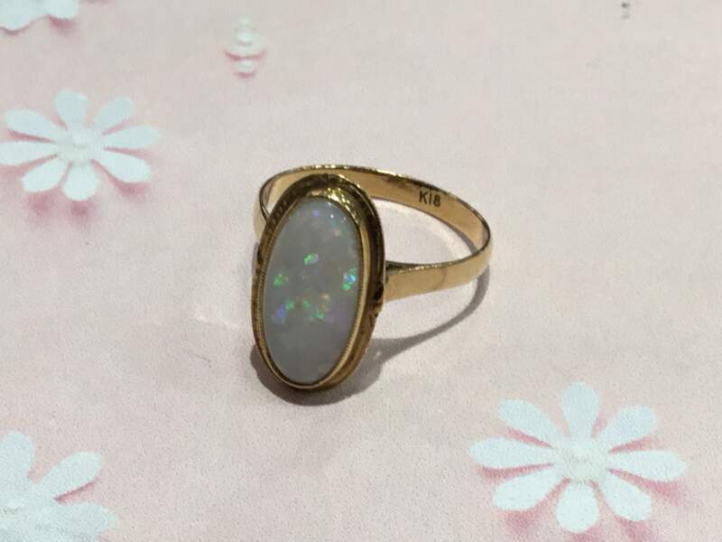 K18色石リング💍