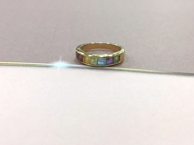 18金 石付きリングをお買取しました。