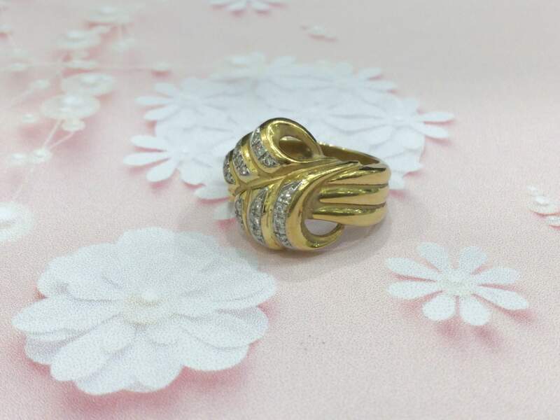 18金 プラチナ900 コンビ リング をお買取しました。