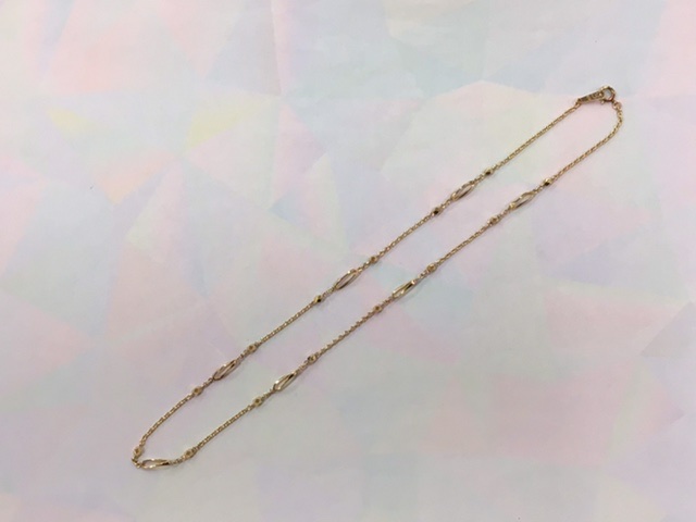 18金 デザインネックレスをお買取しました。