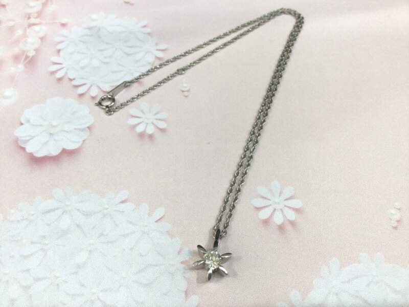 ダイヤモンド プラチナ 850/900 プチネックレス をお買取しました。