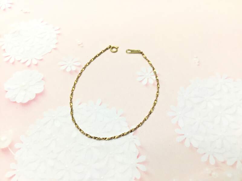 地金 18金 イエローゴールド ブレスレット をお買取しました。