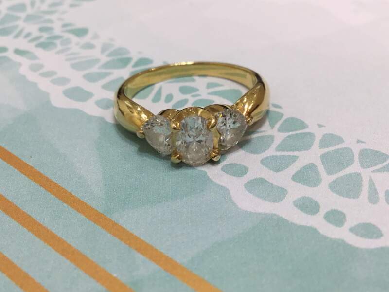 K18 ダイヤリング をお買取しました。
