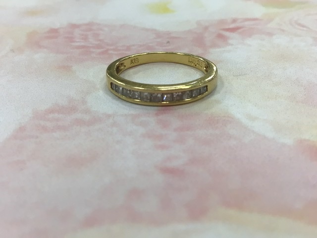 18金 ダイヤモンドリングをお買取しました。