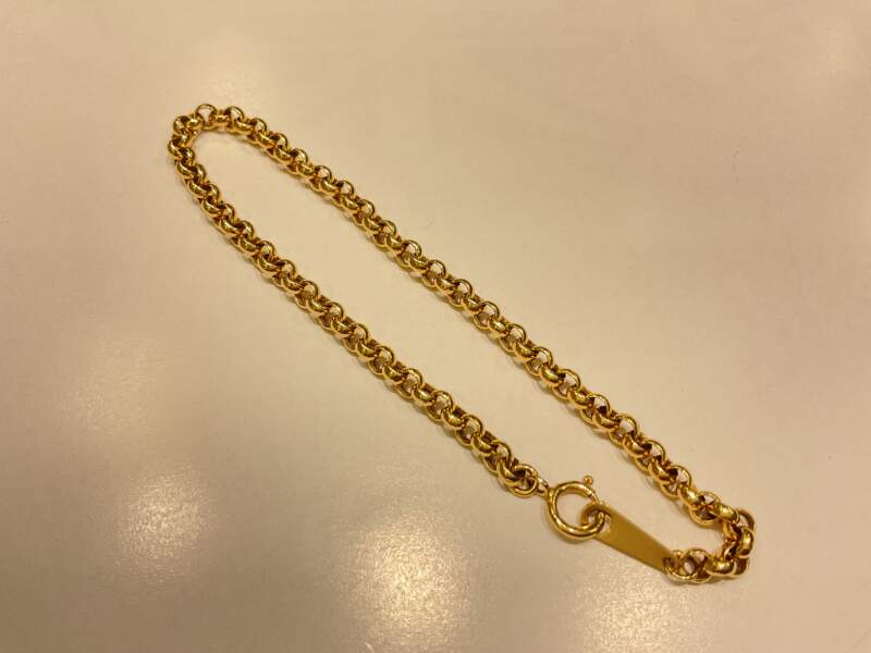 18金 イエローゴールド ブレスレット をお買取しました。