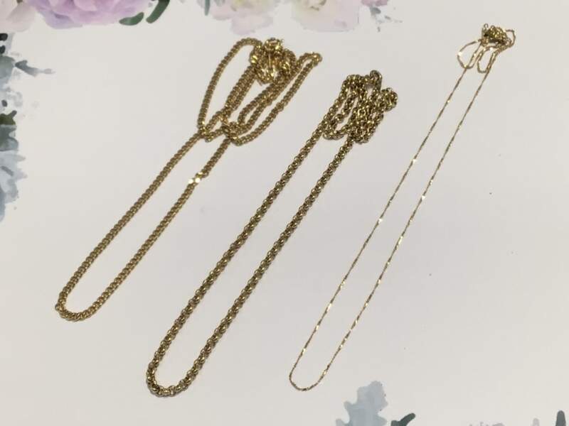 K18 ネックレス 3本お買取致しました