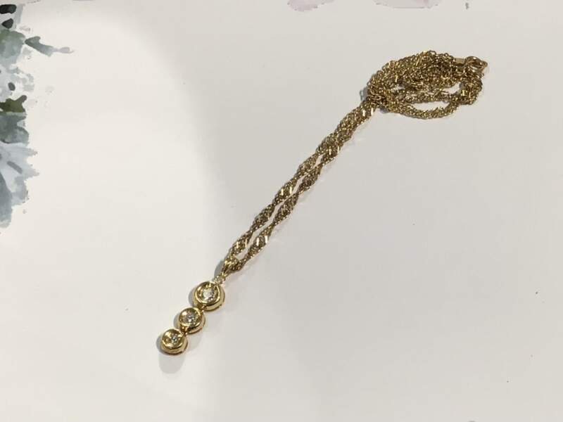 K18 ダイヤモンドプチネックレス をお買取致しました