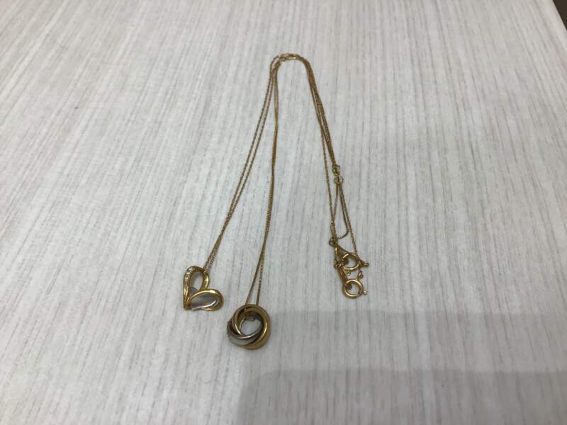 K18/PT900 コンビペンダントネックレス 買取り致しました。