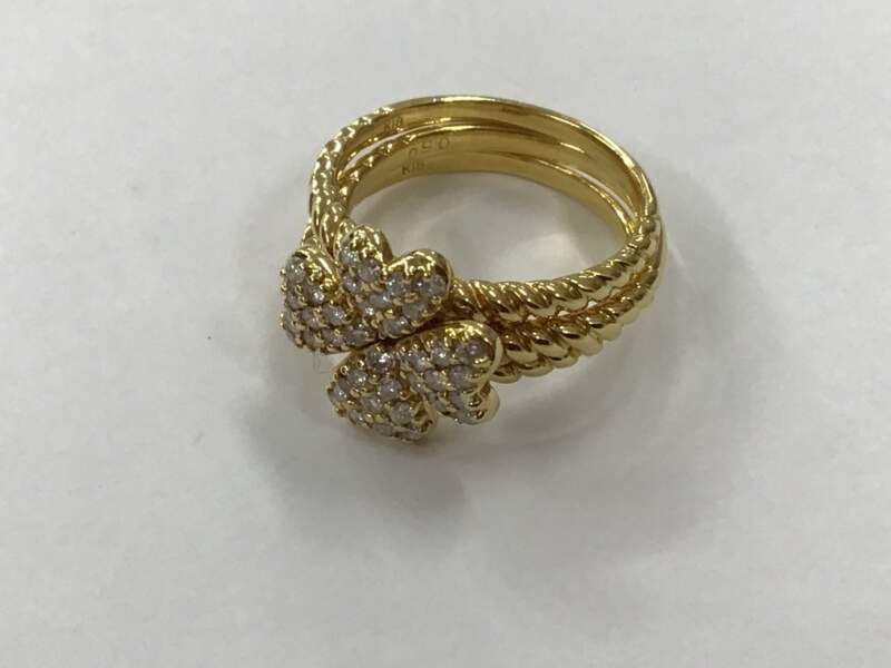 ダイヤモンド 18金 イエローゴールド リング をお買取しました。