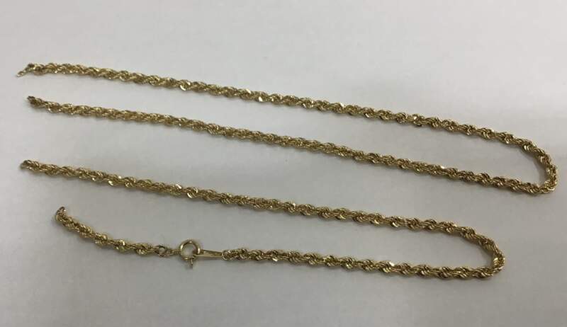 K18 イエローゴールド 破損 ネックレス お買取しました。