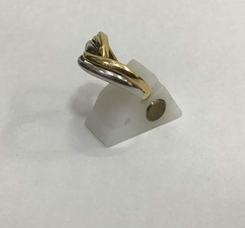K18イエローゴールド/Pt900 コンビ リング お買取致しました。