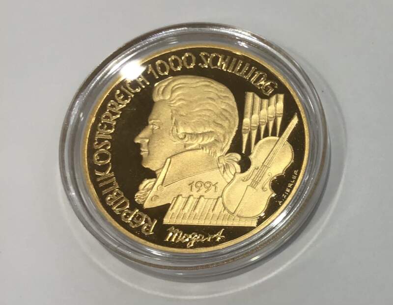 24金 金貨 モーツァルト をお買取しました。