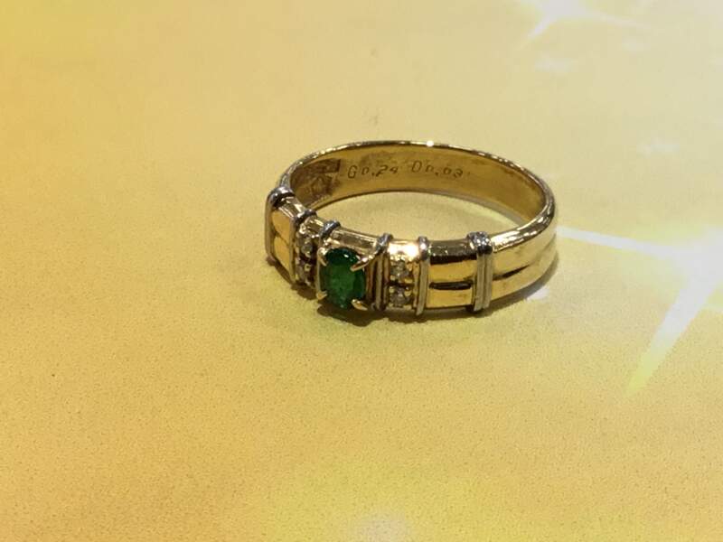 K18PT900 色石リング💍