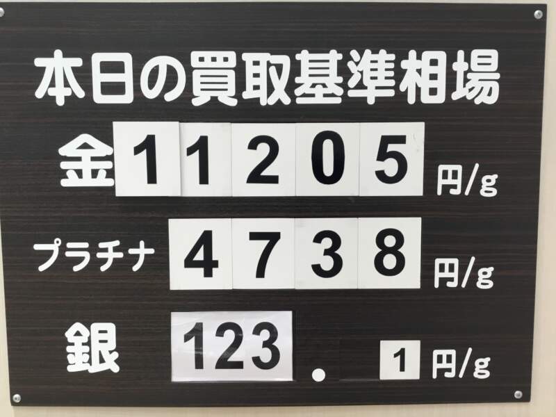 金相場が高値を推移しています