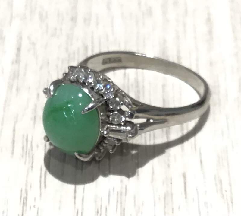 18金 イエローゴールド 翡翠 リング をお買取しました。
