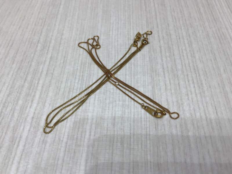 K18 ネックレス2つ 買取り致しました。