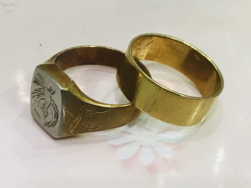 K18/PT900コンビリング K18リングをお買い取りしました。