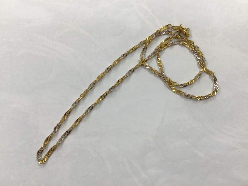 18金 2カラー ネックレス をお買取しました。