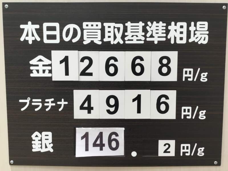 金相場が高値を推移しています