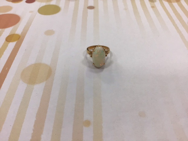 18金 石付きリング をお買取しました。